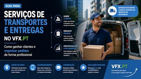 Guia para serviços de transportes e entregas no VFX.pt: como ganhar clientes e organizar pedidos de forma profissional
